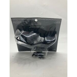 Ashland Halloween Mini Spooky‎ Black Glitter Tree Decoration New in Package